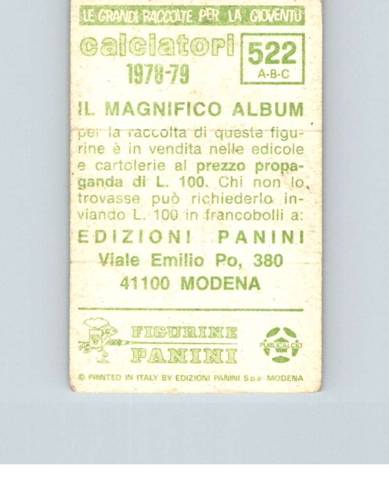 1978-79  Panini Calciatori Soccer #522 Pisa, Cavese, Reggina  V28461