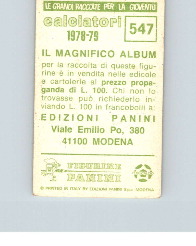 1978-79  Panini Calciatori Soccer #547 Chieti  V28479