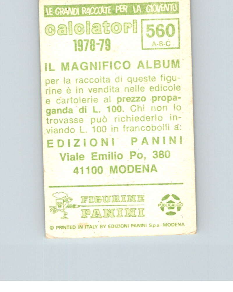 1978-79  Panini Calciatori Soccer #560 Albese, Almas Roma, Carrarese  V28487