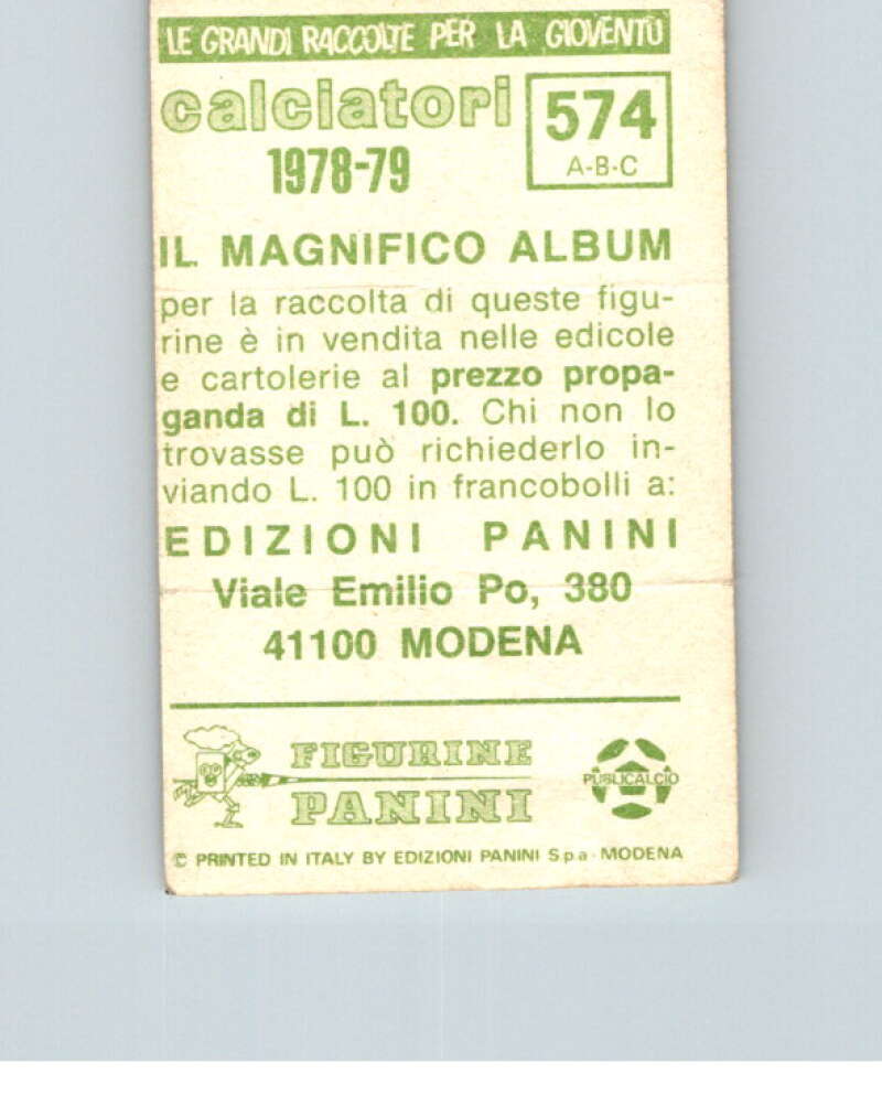 1978-79  Panini Calciatori Soccer #574 Formia, Francavilla, Frosinone  V28499