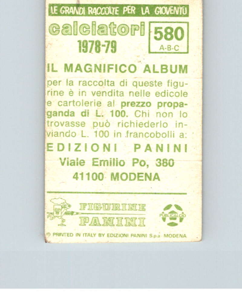 1978-79  Panini Calciatori Soccer #580 Messina, Nuova Igea, Palmese  V28501