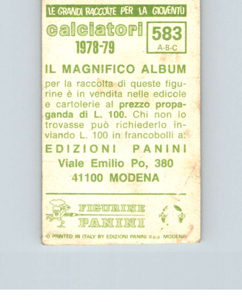 1978-79  Panini Calciatori Soccer #583 Trapani, Lameza, Vittoria V28502