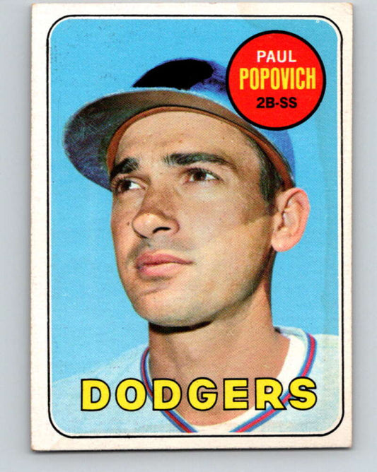 1969 Topps #47 Paul Popovich  Los Angeles Dodgers  V28519