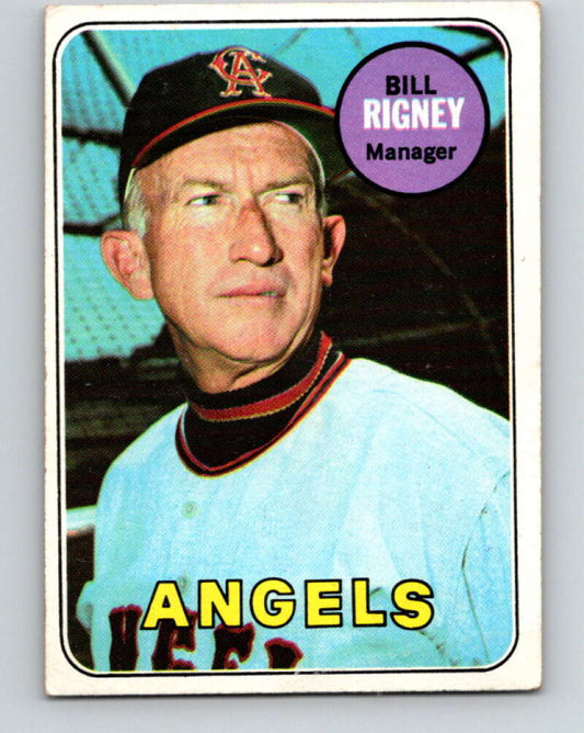 1969 Topps #182 Bill Rigney MG  California Angels  V28576