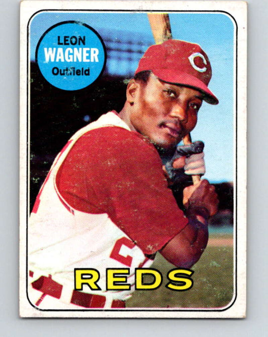 1969 Topps #187 Leon Wagner  Cincinnati Reds  V28581