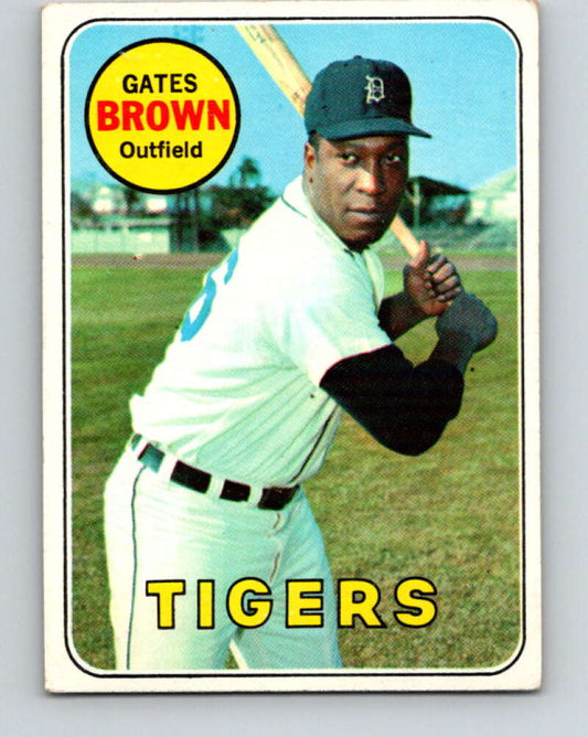 1969 Topps #256 Gates Brown  Detroit Tigers  V28609