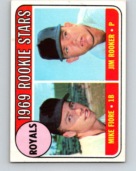 1969 Topps #376 Fiore/ Rooker Royals Rookies RC Rookie  V28675