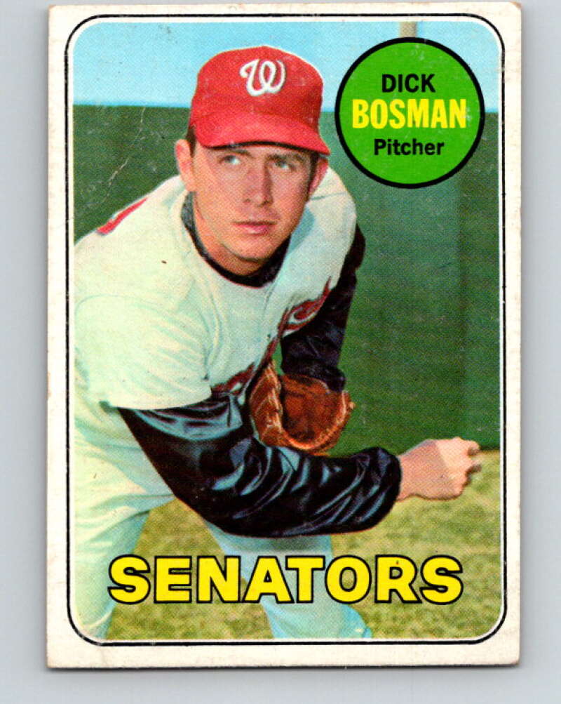 1969 Topps #607 Dick Bosman  Washington Senators  V28766