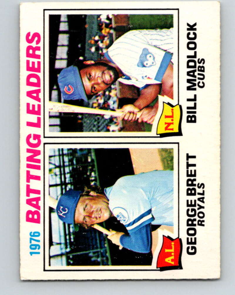 1977 O-Pee-Chee #1 Brett/Madlock Batting Leaders LL   V28808