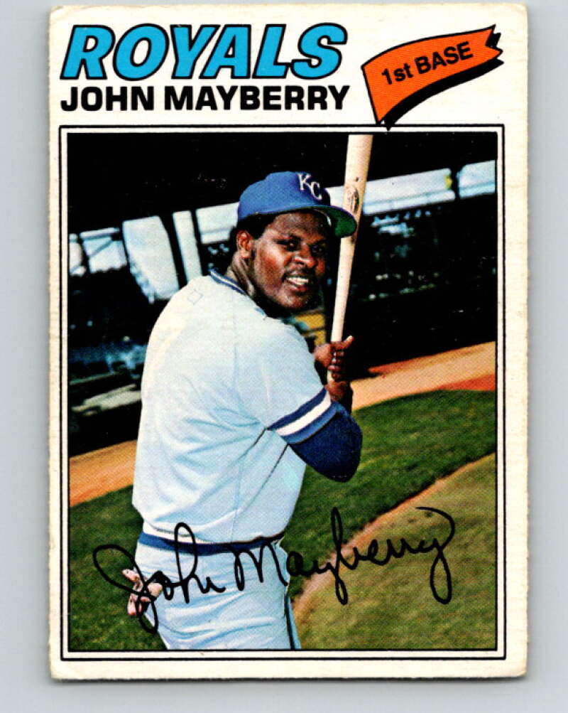 1977 O-Pee-Chee #16 John Mayberry  Kansas City Royals  V28840