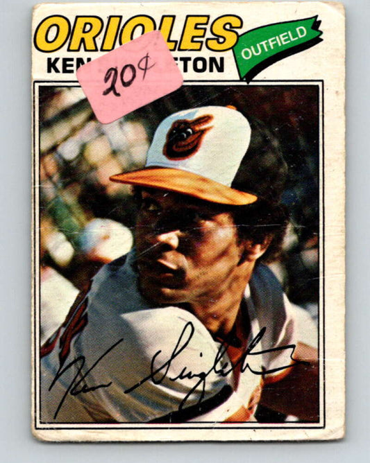 1977 O-Pee-Chee #19 Ken Singleton  Baltimore Orioles  V28844