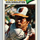1977 O-Pee-Chee #19 Ken Singleton  Baltimore Orioles  V28845