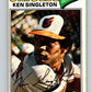 1977 O-Pee-Chee #19 Ken Singleton  Baltimore Orioles  V28847