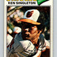 1977 O-Pee-Chee #19 Ken Singleton  Baltimore Orioles  V28848