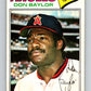 1977 O-Pee-Chee #133 Don Baylor  California Angels  V29076