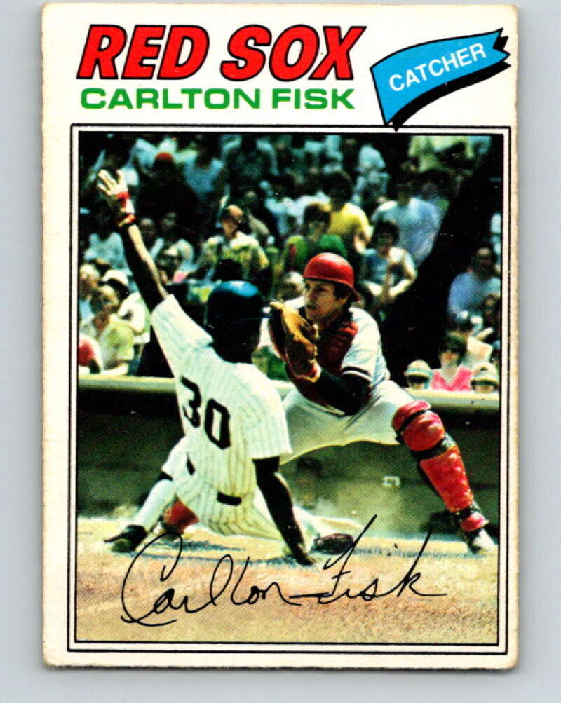 1977 O-Pee-Chee #137 Carlton Fisk  Boston Red Sox  V29090