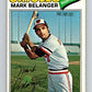 1977 O-Pee-Chee #154 Mark Belanger  Baltimore Orioles  V29127