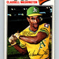1977 O-Pee-Chee #178 Claudell Washington  Oakland Athletics  V29181