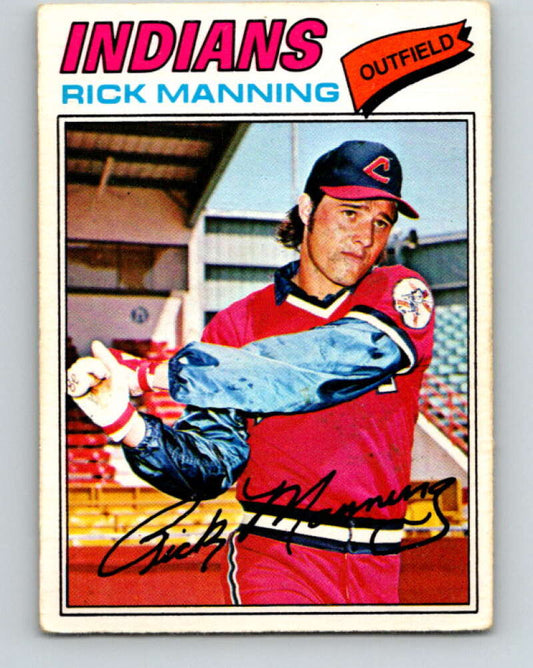1977 O-Pee-Chee #190 Rick Manning  Cleveland Indians  V29204