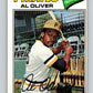 1977 O-Pee-Chee #203 Al Oliver  Pittsburgh Pirates  V29227