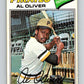 1977 O-Pee-Chee #203 Al Oliver  Pittsburgh Pirates  V29230