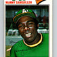 1977 O-Pee-Chee #231 Manny Sanguillen  Oakland Athletics  V29296