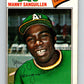 1977 O-Pee-Chee #231 Manny Sanguillen  Oakland Athletics  V29297