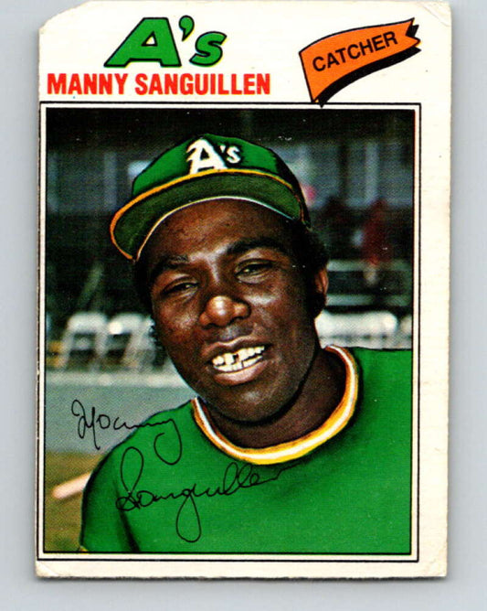 1977 O-Pee-Chee #231 Manny Sanguillen  Oakland Athletics  V29297