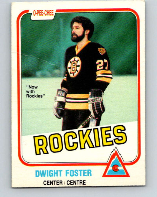 1981-82 O-Pee-Chee #3 Dwight Foster  Colorado Rockies  V29383