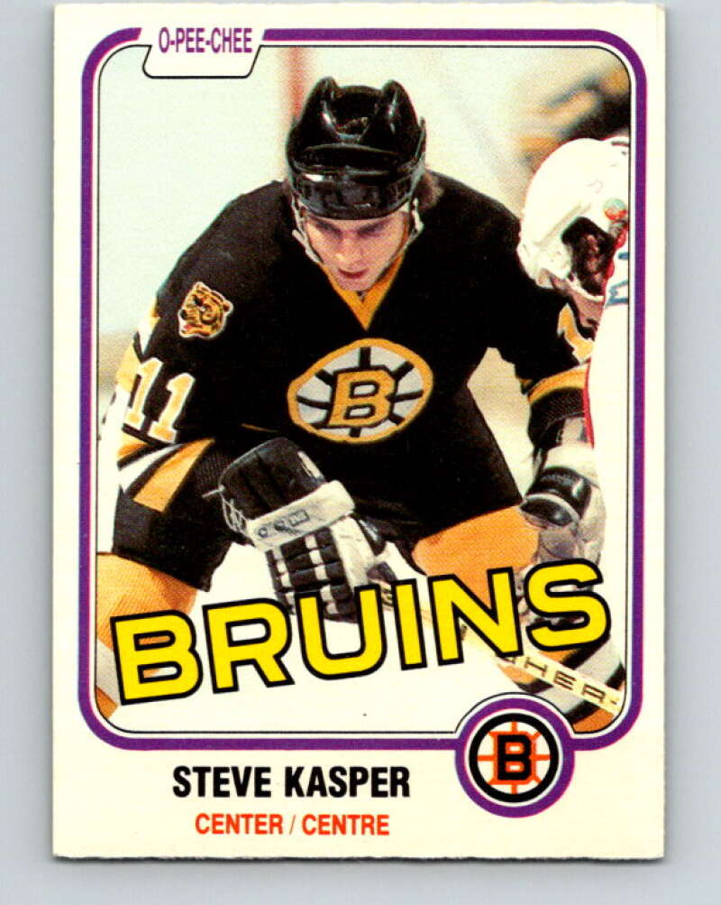 1981-82 O-Pee-Chee #4 Steve Kasper  RC Rookie Boston Bruins  V29388