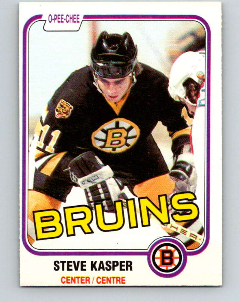 1981-82 O-Pee-Chee #4 Steve Kasper  RC Rookie Boston Bruins  V29394