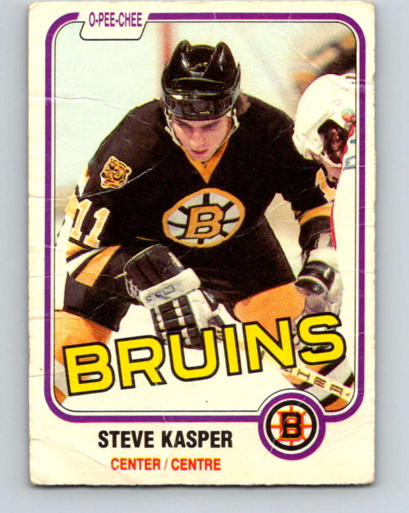 1981-82 O-Pee-Chee #4 Steve Kasper  RC Rookie Boston Bruins  V29395