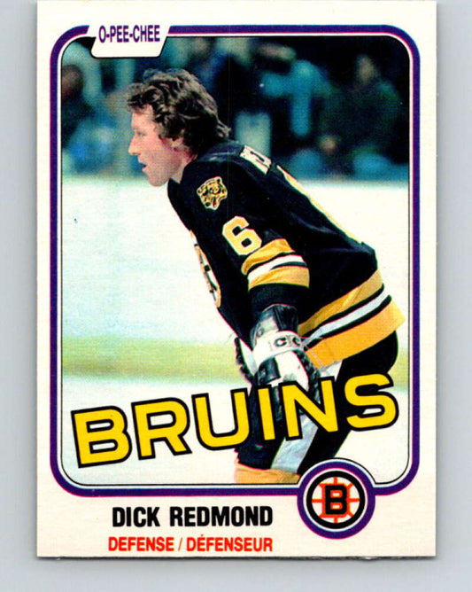 1981-82 O-Pee-Chee #9 Dick Redmond  Boston Bruins  V29426