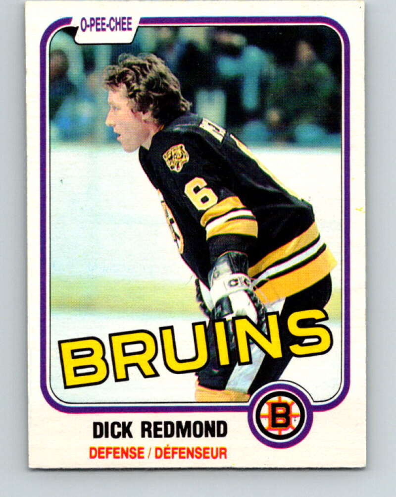 1981-82 O-Pee-Chee #9 Dick Redmond  Boston Bruins  V29429
