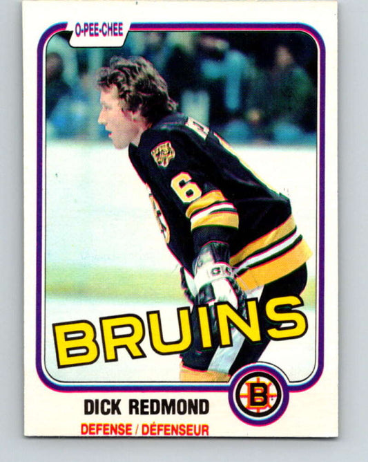 1981-82 O-Pee-Chee #9 Dick Redmond  Boston Bruins  V29430