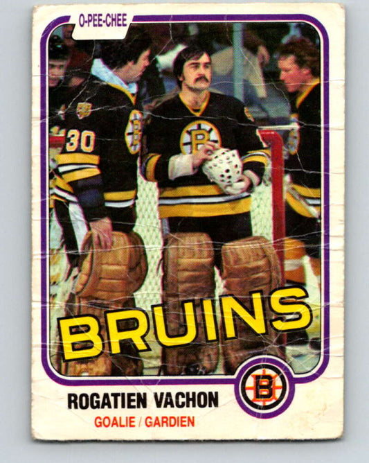 1981-82 O-Pee-Chee #10 Rogie Vachon  Boston Bruins  V29439