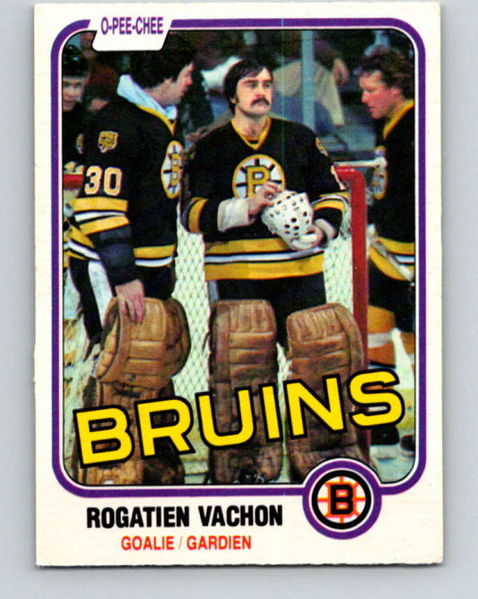 1981-82 O-Pee-Chee #10 Rogie Vachon  Boston Bruins  V29443