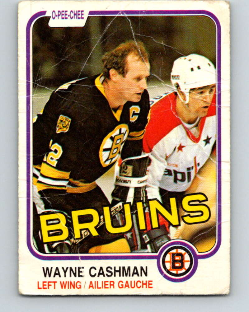 1981-82 O-Pee-Chee #11 Wayne Cashman  Boston Bruins  V29445