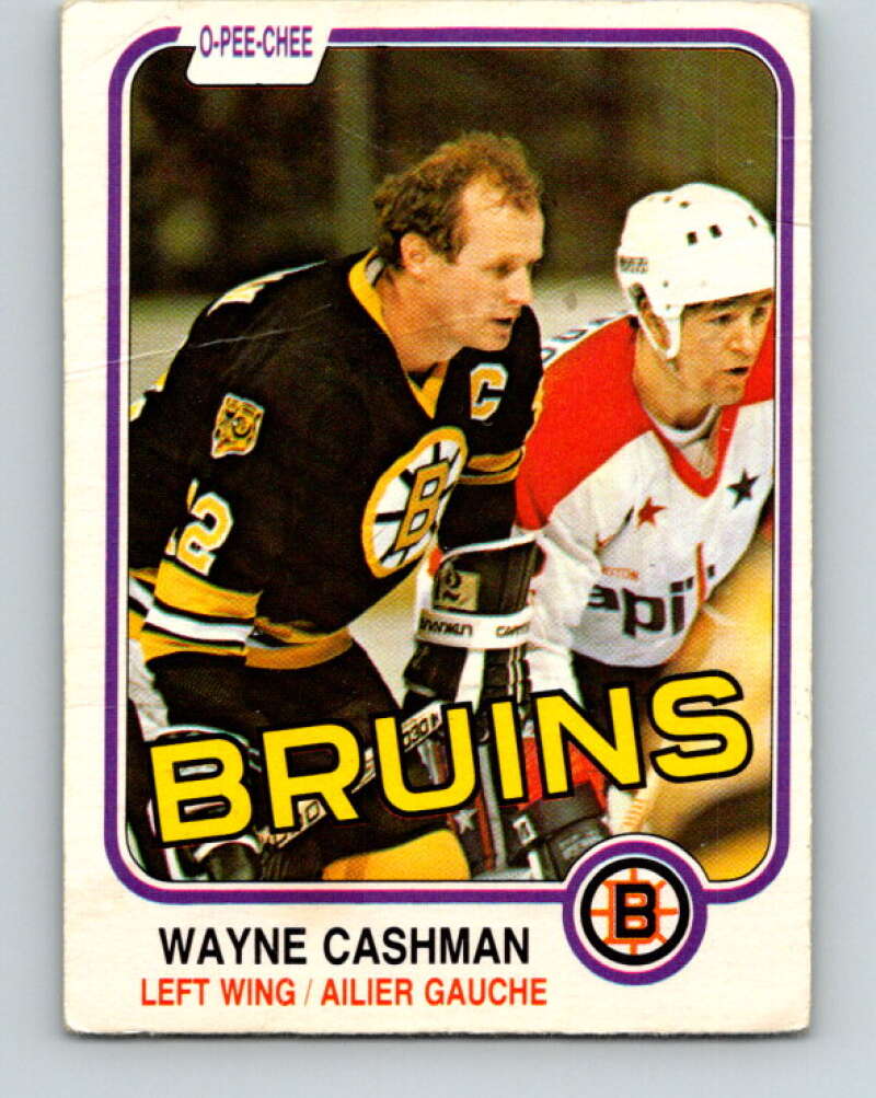 1981-82 O-Pee-Chee #11 Wayne Cashman  Boston Bruins  V29447