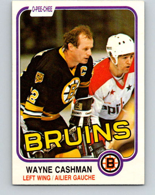 1981-82 O-Pee-Chee #11 Wayne Cashman  Boston Bruins  V29448