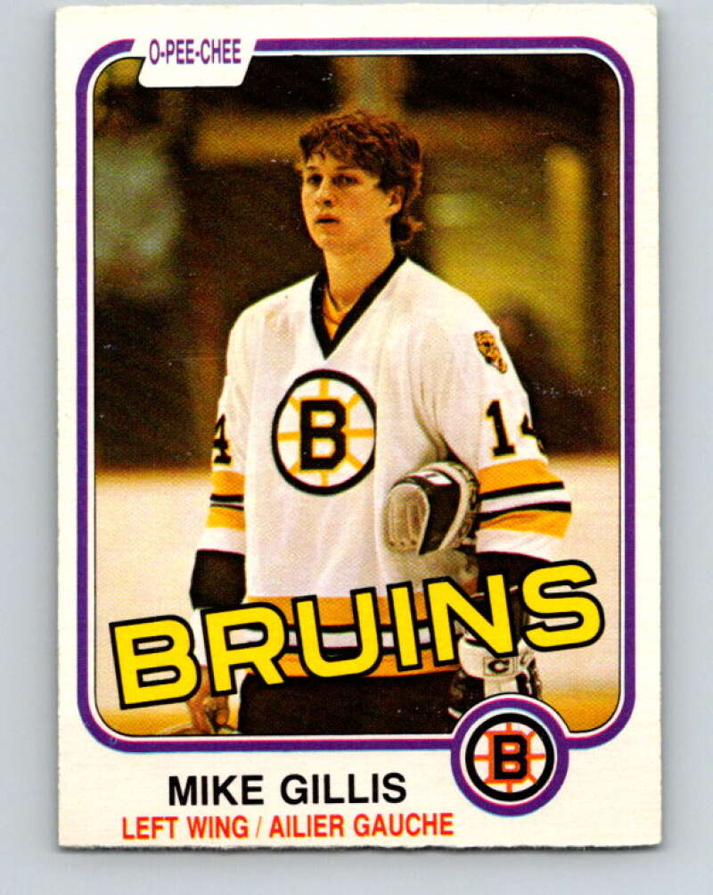 1981-82 O-Pee-Chee #12 Mike Gillis  RC Rookie Boston Bruins  V29454