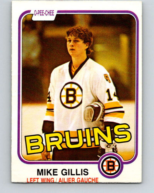 1981-82 O-Pee-Chee #12 Mike Gillis  RC Rookie Boston Bruins  V29457