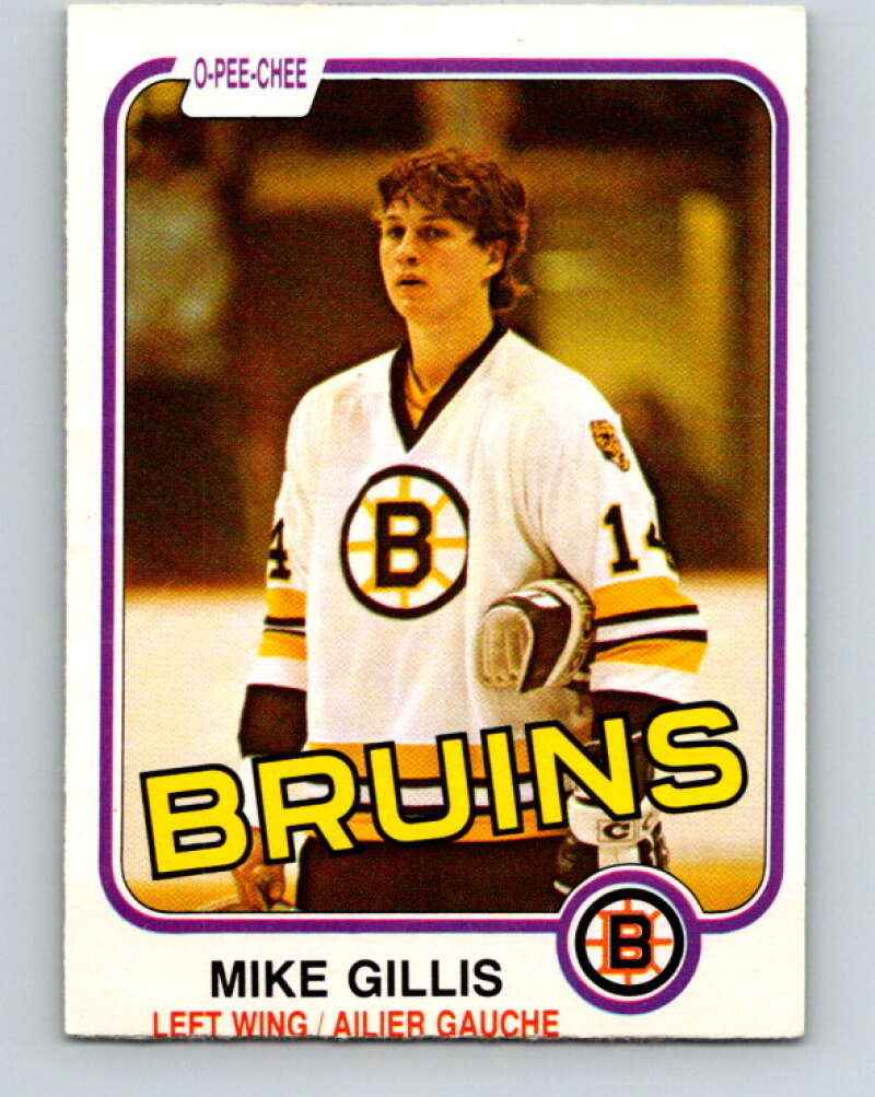 1981-82 O-Pee-Chee #12 Mike Gillis  RC Rookie Boston Bruins  V29457