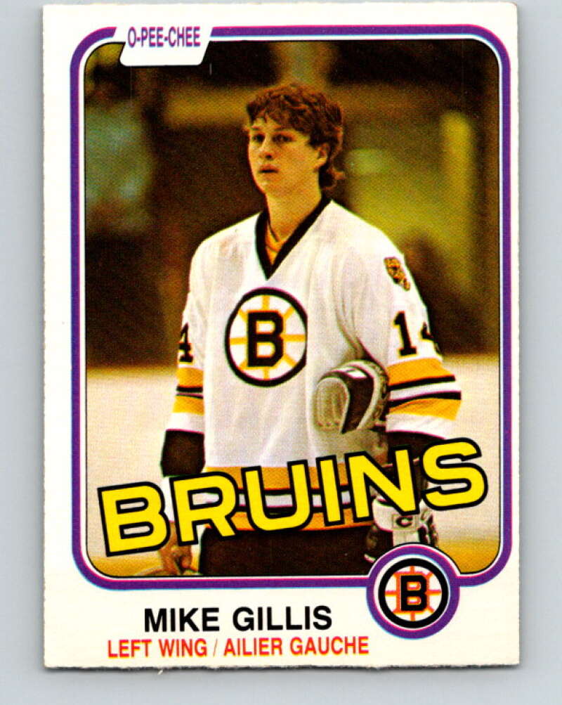 1981-82 O-Pee-Chee #12 Mike Gillis  RC Rookie Boston Bruins  V29458