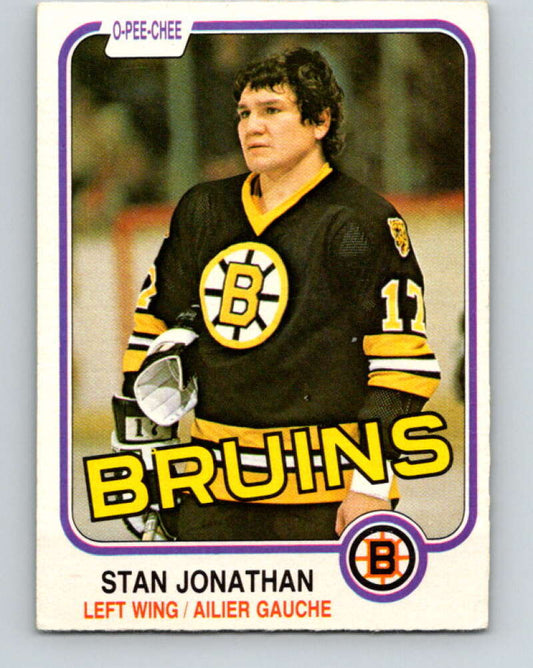1981-82 O-Pee-Chee #13 Stan Jonathan  Boston Bruins  V29466