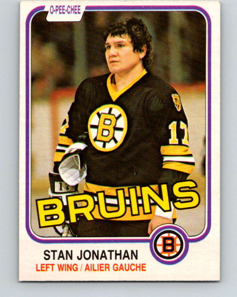 1981-82 O-Pee-Chee #13 Stan Jonathan  Boston Bruins  V29468