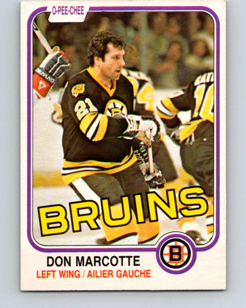 1981-82 O-Pee-Chee #14 Don Marcotte  Boston Bruins  V29471