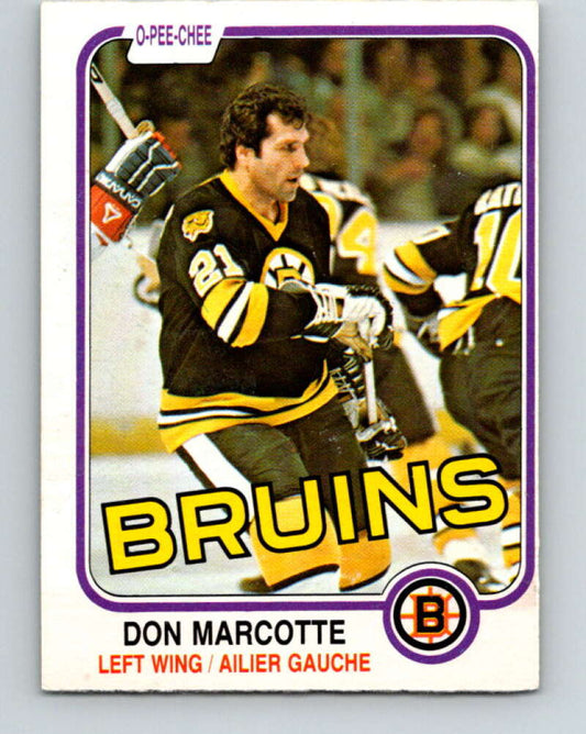 1981-82 O-Pee-Chee #14 Don Marcotte  Boston Bruins  V29475