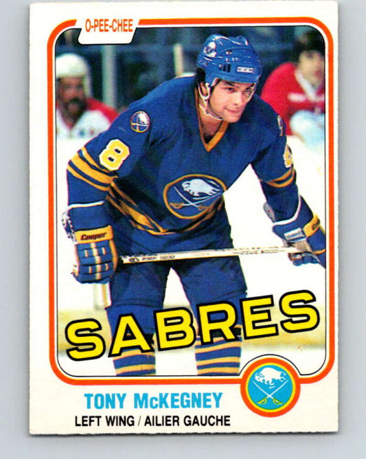 1981-82 O-Pee-Chee #22 Tony McKegney  Buffalo Sabres  V29527