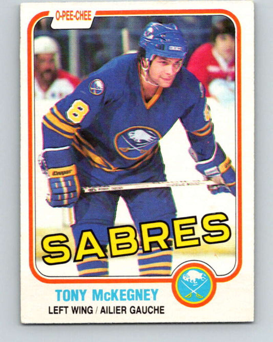 1981-82 O-Pee-Chee #22 Tony McKegney  Buffalo Sabres  V29529